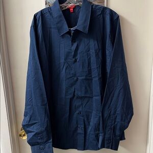 Guess Men's Navy Casual Button Down Shirt